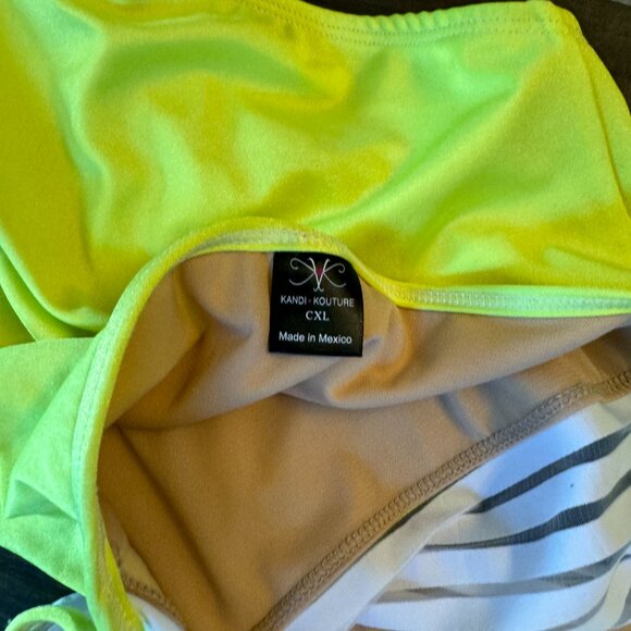 Kandi Kouture Neon Yellow Leotard - Child XL - Picture 3 of 3